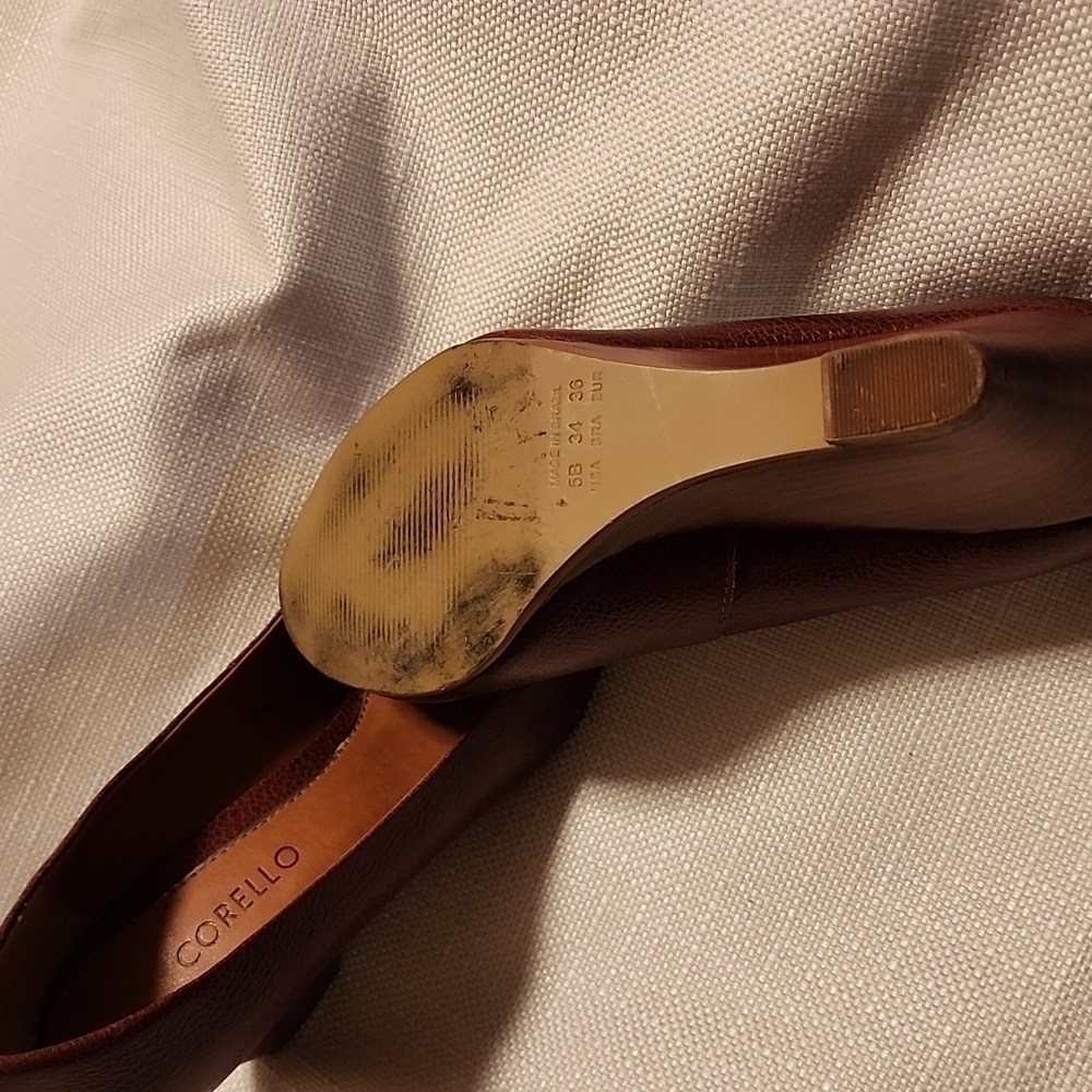 CORELLO wedge peep toe leather size 34 like new condition - Picture 3 of 7